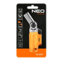 NEO TOOLS 19-907 Mikropalnik gazowy z zapłonem piezo, 360st., regulacja płomienia, pojemność 3g 