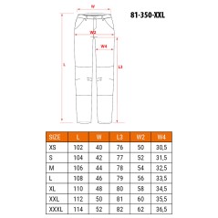 NEO TOOLS 81-350-1-XXL Spodnie robocze Mix&Match, Canvas, wzmocnienia z Cordury, zielone moro, rozmiar XXL 