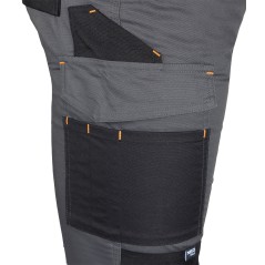 NEO TOOLS 81-350-2-XL Spodnie robocze Mix&Match, Canvas, wzmocnienia z Cordury, szaro-czarne, rozmiar XL 