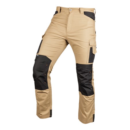 NEO TOOLS 81-350-3-L Spodnie robocze Mix&Match, Canvas, wzmocnienia z Cordury, beżowo-czarne, rozmiar L