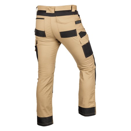 NEO TOOLS 81-350-3-L Spodnie robocze Mix&Match, Canvas, wzmocnienia z Cordury, beżowo-czarne, rozmiar L