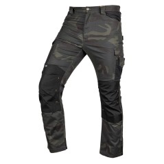 NEO TOOLS 81-350-1-L Spodnie robocze Mix&Match, Canvas, wzmocnienia z Cordury, zielone moro, rozmiar L