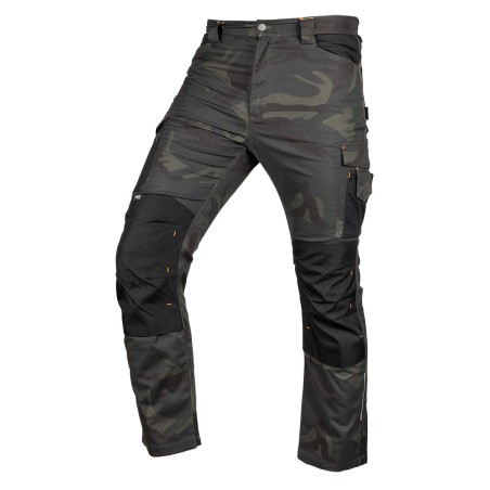 NEO TOOLS 81-350-1-L Spodnie robocze Mix&Match, Canvas, wzmocnienia z Cordury, zielone moro, rozmiar L