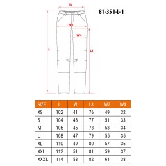 NEO TOOLS 81-351-1-L Spodnie robocze Mix&Match, czarne, rozmiar L 