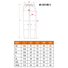 NEO TOOLS 81-351-1-XS Spodnie robocze Mix&Match, czarne, rozmiar XS 
