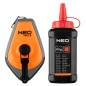 NEO TOOLS 49-951 Sznurek traserski 3:1, obudowa plastikowa + kreda czerwona