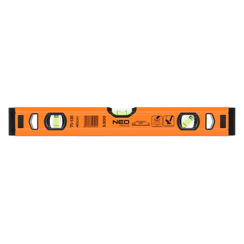 NEO TOOLS 71-131 Poziomnica aluminiowa S 300, 3 libelle, 40 cm