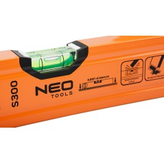 NEO TOOLS 71-131 Poziomnica aluminiowa S 300, 3 libelle, 40 cm 