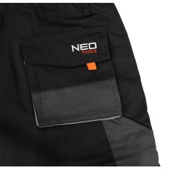 NEO TOOLS 81-270-LD Krótkie spodenki HD, pasek parciany, odpinane kieszenie, rozmiar LD/54 