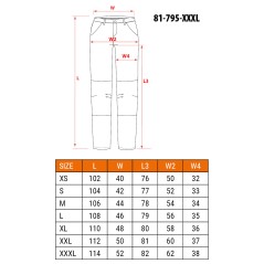 NEO TOOLS 81-795-XXXL Spodnie ostrzegawcze, czarno-żółte, rozmiar XXXL 