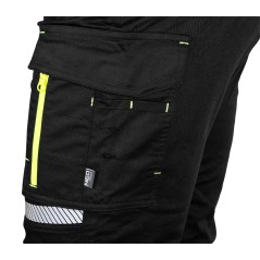 NEO TOOLS 81-795-XL Spodnie ostrzegawcze, czarno-żółte, rozmiar XL 