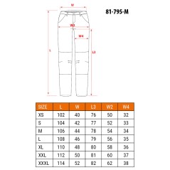 NEO TOOLS 81-795-M Spodnie ostrzegawcze, czarno-żółte, rozmiar M 