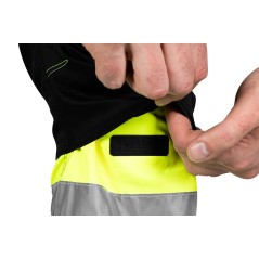 NEO TOOLS 81-795-S Spodnie ostrzegawcze, czarno-żółte, rozmiar S 