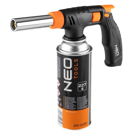 NEO TOOLS 20-028 Palnik gazowy z piezo, nakręcany 360st. z regulacją płomienia