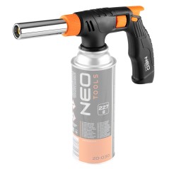 NEO TOOLS 20-028 Palnik gazowy z piezo, nakręcany 360st. z regulacją płomienia 