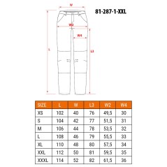 NEO TOOLS 81-287-1-XXL Spodnie robocze Mix&Match, Canvas, brązowe, rozmiar XXL 