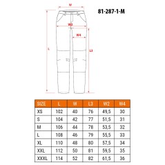 NEO TOOLS 81-287-1-M Spodnie robocze Mix&Match, Canvas, brązowe, rozmiar M 