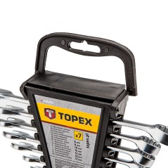TOPEX 35D379 Klucze płasko-oczkowe 6-17 mm, zestaw 7 szt.
