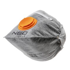 NEO TOOLS 97-311 Półmaska przeciwpyłowa składana, z aktywnym węglem FFP1, z zaworem, 3 szt.