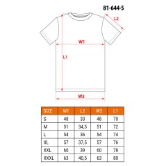 NEO TOOLS 81-644-S T-shirt OUTDOOR, las, rozmiar S 