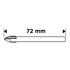 GRAPHITE 54T405 Wiertło uniwersalne TiN, 6 mm 
