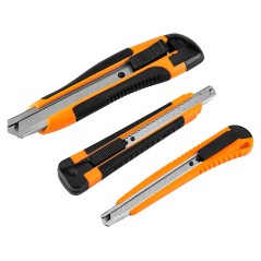 NEO TOOLS 63-714 Noże z ostrzem łamanym + ostrza, zestaw 26 sztuk 