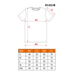 NEO TOOLS 81-612-M T-shirt roboczy oliwkowy CAMO, rozmiar M 