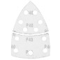 GRAPHITE 58T300 Papiery ścierne na rzep, żelazko 102 x 152 mm, P40, 5 szt., z 11 otworami