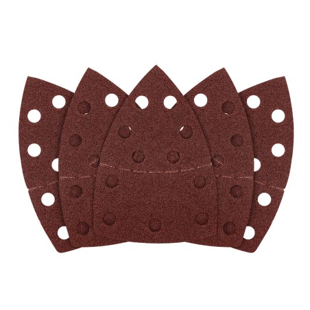 GRAPHITE 58T301 Papiery ścierne na rzep, żelazko 102 x 152 mm, P60, 5 szt., z 11 otworami
