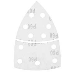 GRAPHITE 58T301 Papiery ścierne na rzep, żelazko 102 x 152 mm, P60, 5 szt., z 11 otworami 
