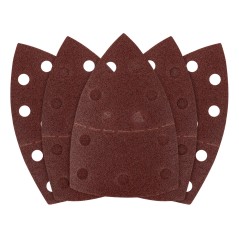 GRAPHITE 58T302 Papiery ścierne na rzep, żelazko 102 x 152 mm, P80, 5 szt., z 11 otworami