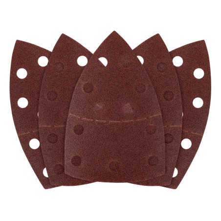 GRAPHITE 58T302 Papiery ścierne na rzep, żelazko 102 x 152 mm, P80, 5 szt., z 11 otworami