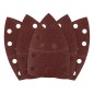 GRAPHITE 58T302 Papiery ścierne na rzep, żelazko 102 x 152 mm, P80, 5 szt., z 11 otworami