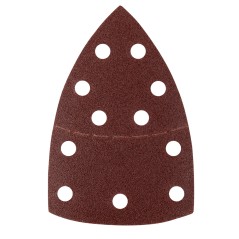 GRAPHITE 58T302 Papiery ścierne na rzep, żelazko 102 x 152 mm, P80, 5 szt., z 11 otworami