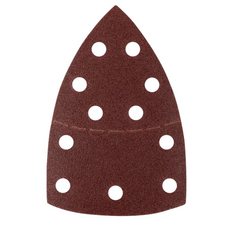 GRAPHITE 58T302 Papiery ścierne na rzep, żelazko 102 x 152 mm, P80, 5 szt., z 11 otworami