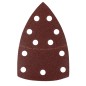 GRAPHITE 58T302 Papiery ścierne na rzep, żelazko 102 x 152 mm, P80, 5 szt., z 11 otworami