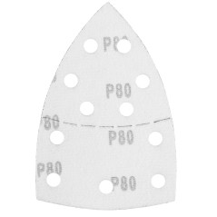 GRAPHITE 58T302 Papiery ścierne na rzep, żelazko 102 x 152 mm, P80, 5 szt., z 11 otworami 