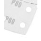 GRAPHITE 58T302 Papiery ścierne na rzep, żelazko 102 x 152 mm, P80, 5 szt., z 11 otworami