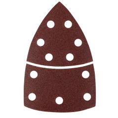 GRAPHITE 58T302 Papiery ścierne na rzep, żelazko 102 x 152 mm, P80, 5 szt., z 11 otworami 