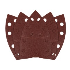 GRAPHITE 58T303 Papiery ścierne na rzep, żelazko 102 x 152 mm, P100, 5 szt., z 11 otworami