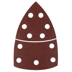 GRAPHITE 58T303 Papiery ścierne na rzep, żelazko 102 x 152 mm, P100, 5 szt., z 11 otworami 