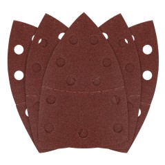 GRAPHITE 58T304 Papiery ścierne na rzep, żelazko 102 x 152 mm, P120, 5 szt., z 11 otworami