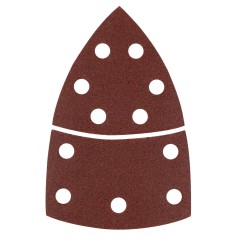GRAPHITE 58T304 Papiery ścierne na rzep, żelazko 102 x 152 mm, P120, 5 szt., z 11 otworami 