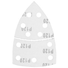 GRAPHITE 58T304 Papiery ścierne na rzep, żelazko 102 x 152 mm, P120, 5 szt., z 11 otworami 