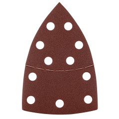 GRAPHITE 58T305 Papiery ścierne na rzep, żelazko 102 x 152 mm, P150, 5 szt., z 11 otworami