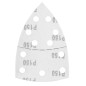 GRAPHITE 58T305 Papiery ścierne na rzep, żelazko 102 x 152 mm, P150, 5 szt., z 11 otworami
