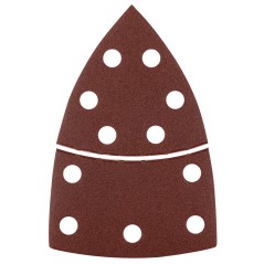 GRAPHITE 58T305 Papiery ścierne na rzep, żelazko 102 x 152 mm, P150, 5 szt., z 11 otworami 