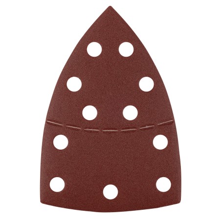 GRAPHITE 58T306 Papiery ścierne na rzep, żelazko 102 x 152 mm, P180, 5 szt., z 11 otworami