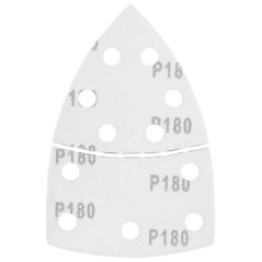 GRAPHITE 58T306 Papiery ścierne na rzep, żelazko 102 x 152 mm, P180, 5 szt., z 11 otworami 