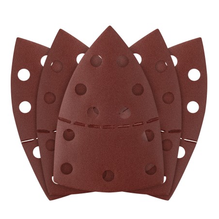 GRAPHITE 58T308 Papiery ścierne na rzep, żelazko 102 x 152 mm, P240, 5 szt., z 11 otworami